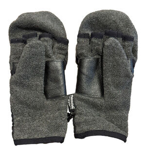 3M Thinsulate Black and Gray Fleece Mittens Gloves with Velcro